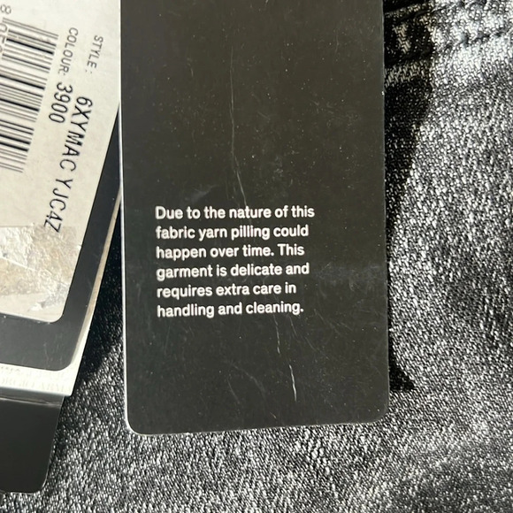 NWT Armani Exchange Vintage Black Wash Freyed Zipper Hem Size 26 - Picture 14 of 16